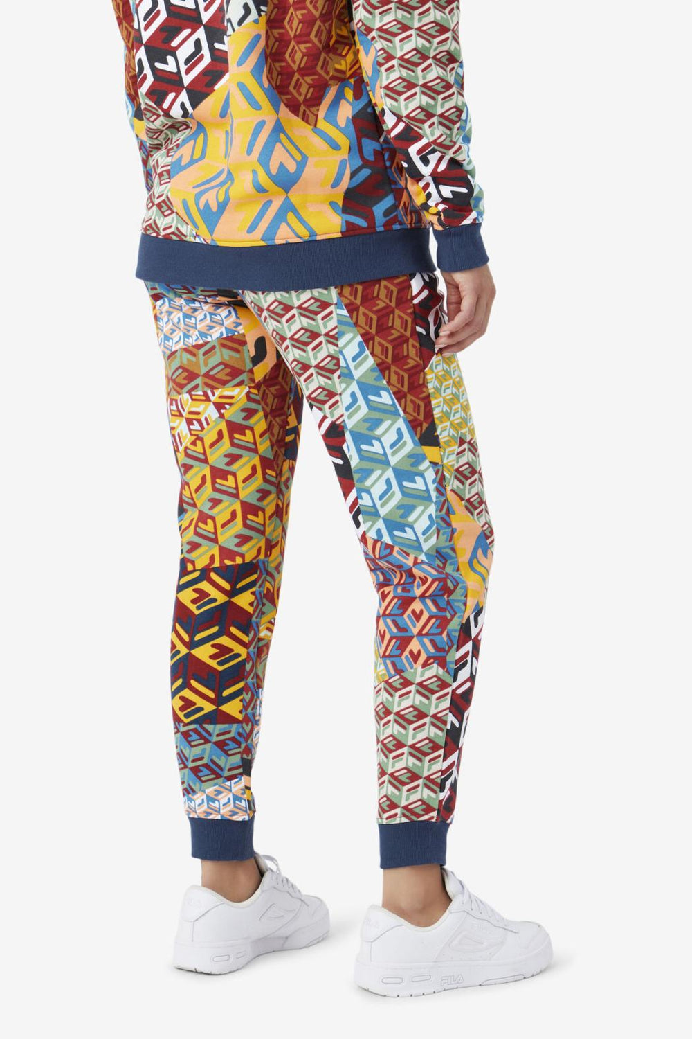 FILA Magdalena Jogger 933 MOONLIT OCEAN / RADIANT YELLOW / WHITE PRINT | Women Sweatsuits &amp; Tracksuits