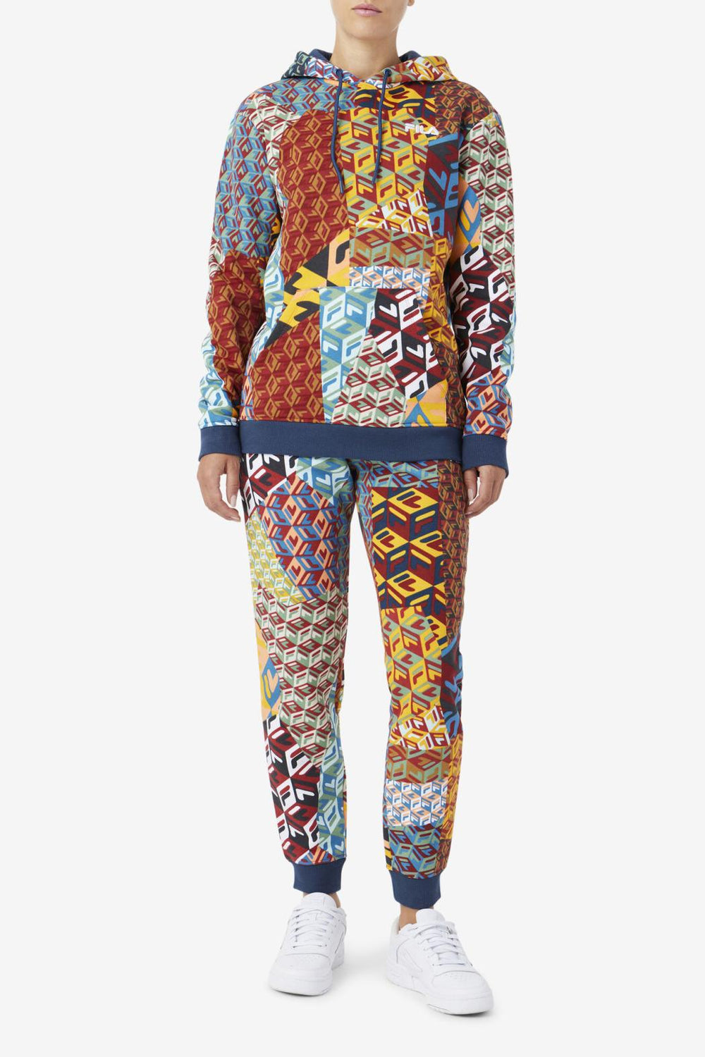 FILA Magdalena Jogger 933 MOONLIT OCEAN / RADIANT YELLOW / WHITE PRINT | Women Sweatsuits &amp; Tracksuits