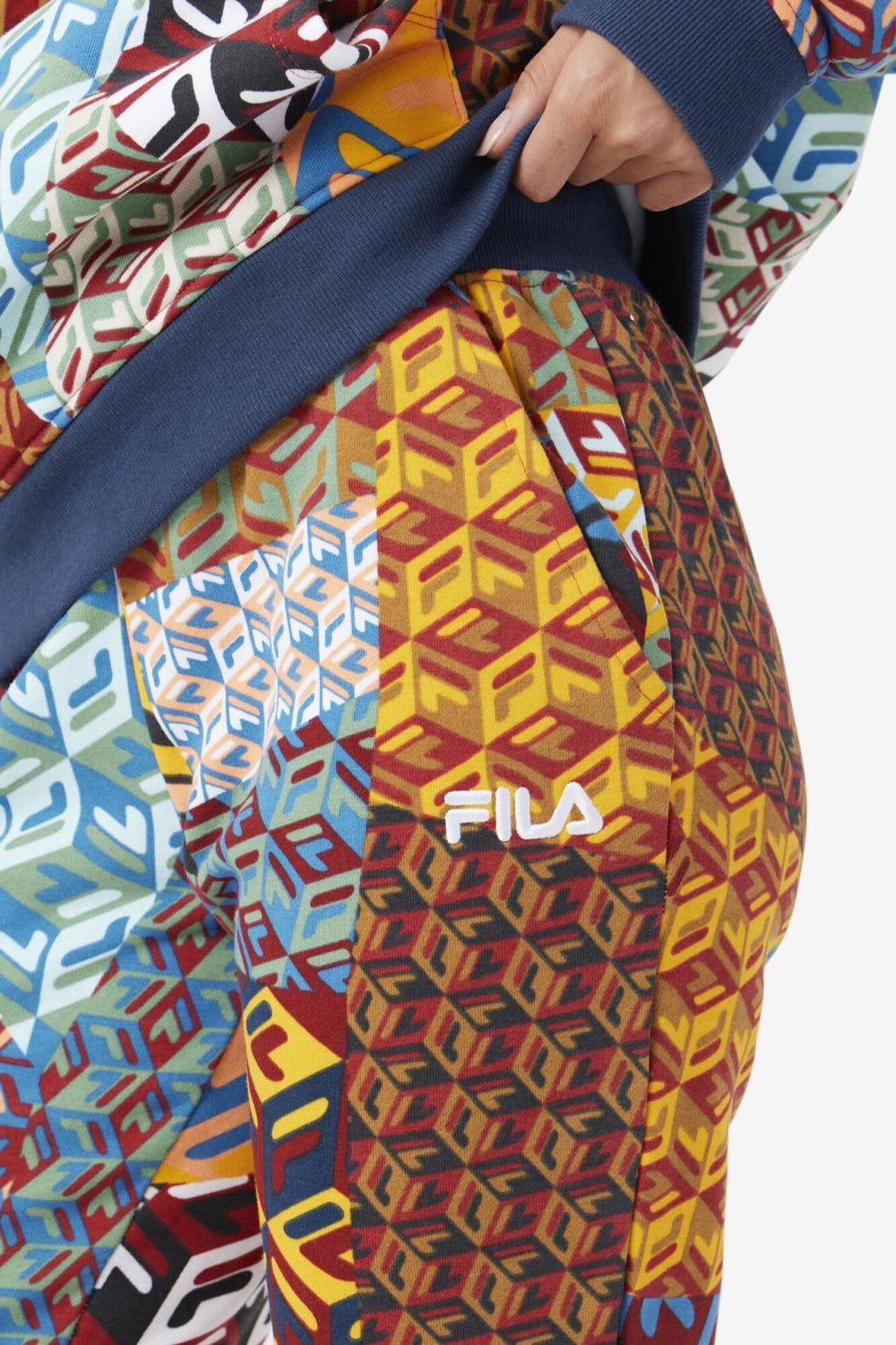 FILA Magdalena Jogger 933 MOONLIT OCEAN / RADIANT YELLOW / WHITE PRINT | Women Sweatsuits &amp; Tracksuits