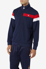 FILA Malcolm Track Jacket 410 PEACOAT / RED / WHITE | Men Sweaters &amp; Outerwear