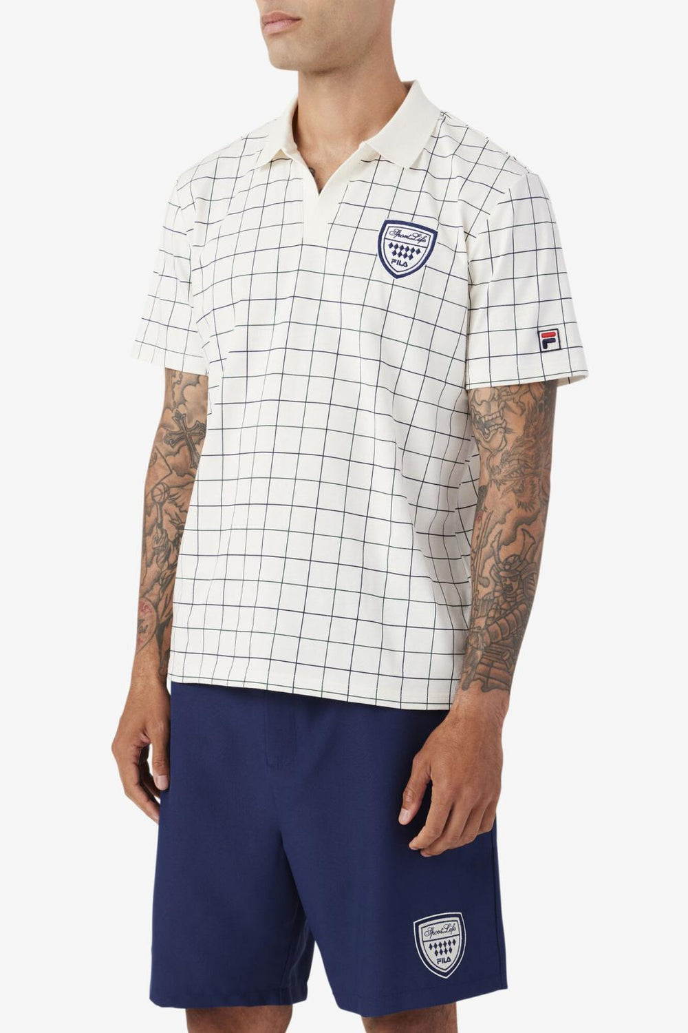 FILA Mand Polo 281 GARDENIA / JUNE BUG / FILA NAVY | Men Polo &amp; Rugby Shirts