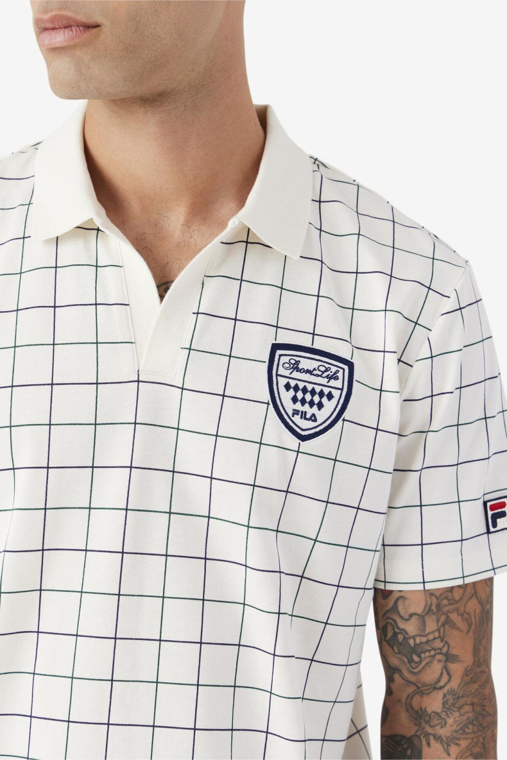 FILA Mand Polo 281 GARDENIA / JUNE BUG / FILA NAVY | Men Polo &amp; Rugby Shirts