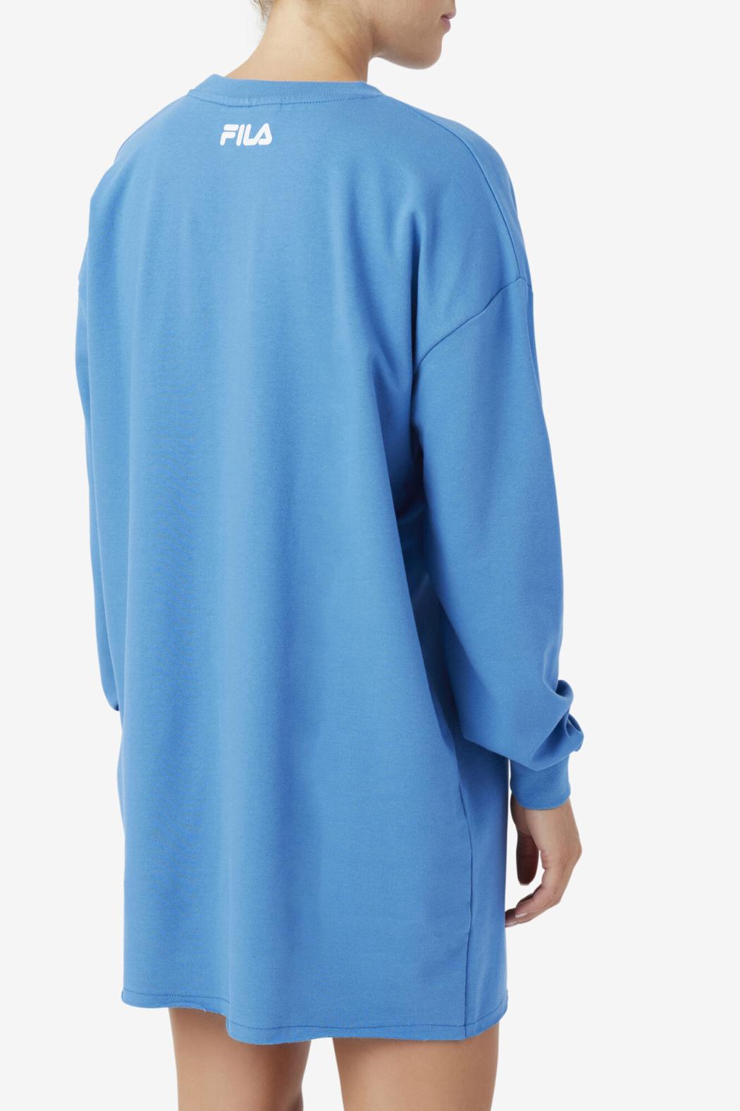 FILA Mazik T-Shirt Dress 925 VALLARTA BLUE / WHITE | Women Dresses &amp; Rompers