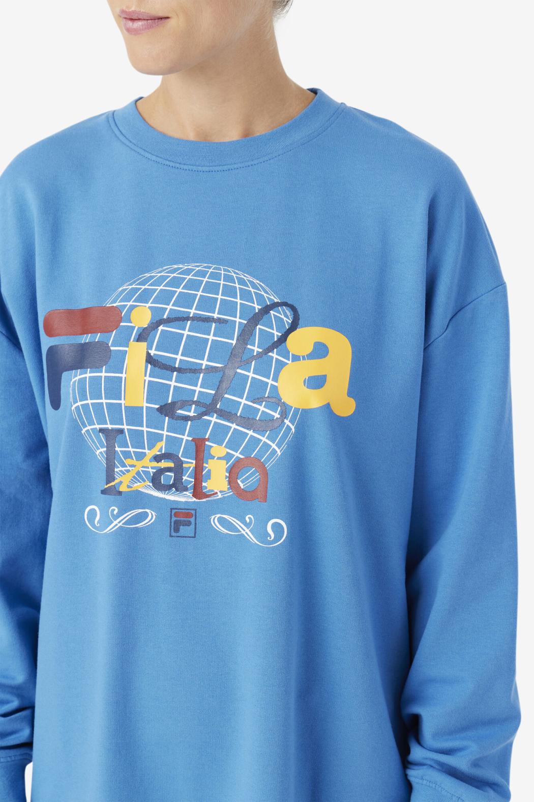 FILA Mazik T-Shirt Dress 925 VALLARTA BLUE / WHITE | Women Dresses &amp; Rompers