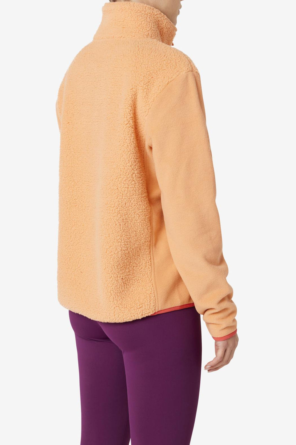 FILA Meadow Quarter Zip Pullover 880 CADMIUM ORANGE / CAYENNE | Women Sweatshirts &amp; Hoodies