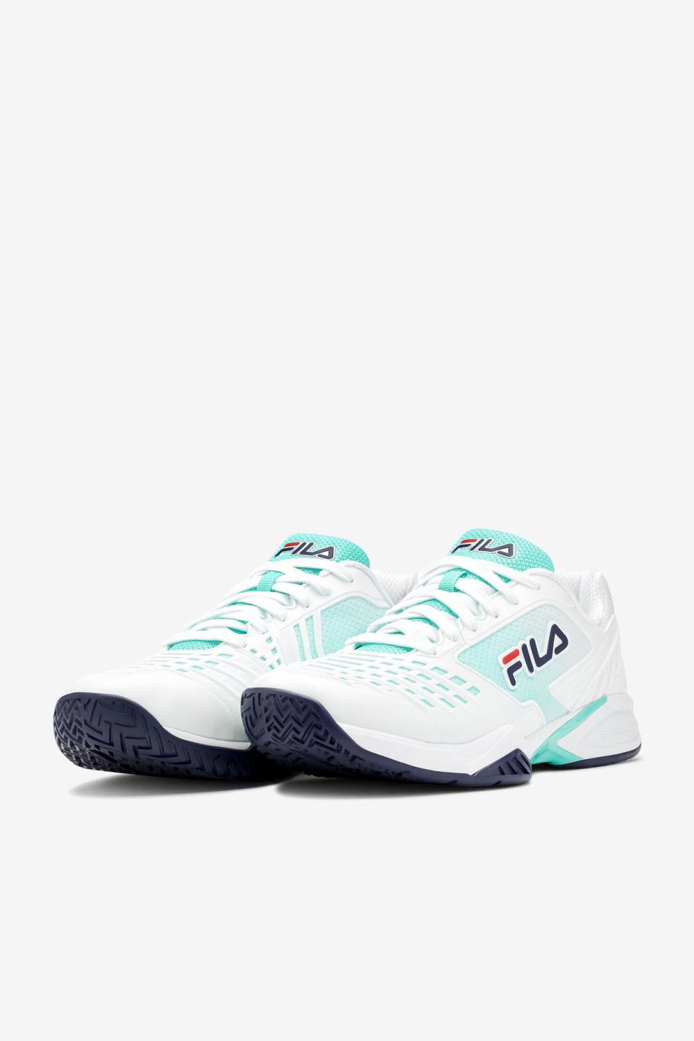 FILA Men's Axilus 2 Energized 143 WHITE / NAVY / BEACH GLASS | Men Tennis