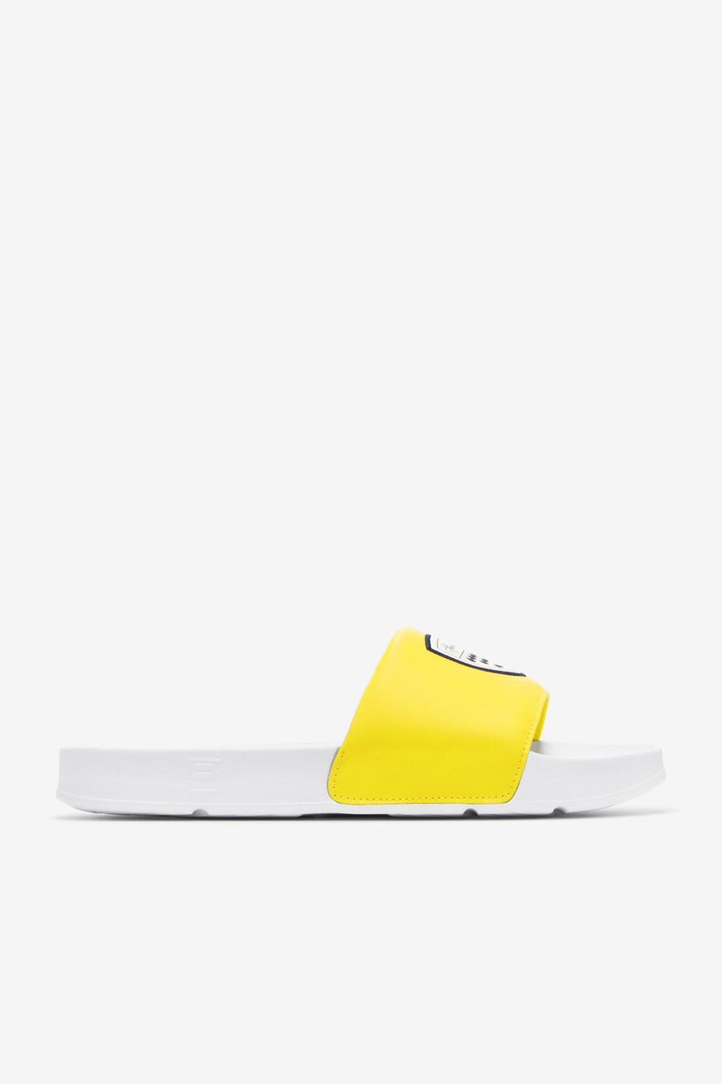 FILA Men's Drifter CC 138 WHITE / BLAZING YELLOW / FILA NAVY | Men Sandals &amp; Slides