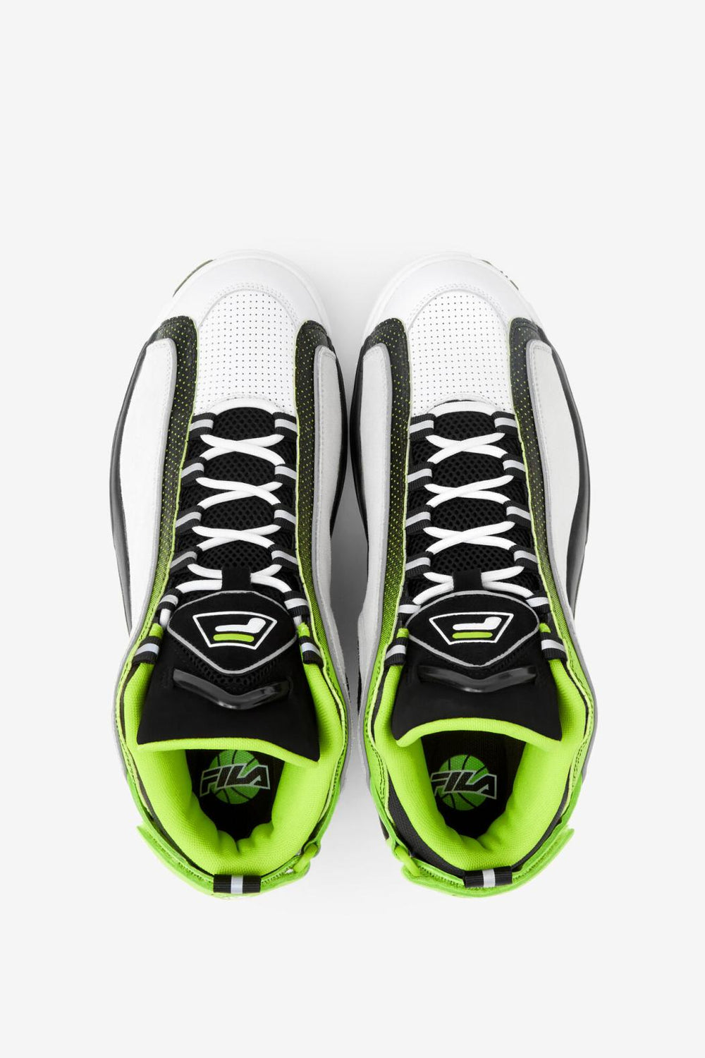 FILA Men's Grant Hill 2 116 WHITE / BLACK / ACID LIME | Men Sneakers &amp; Lifestyle