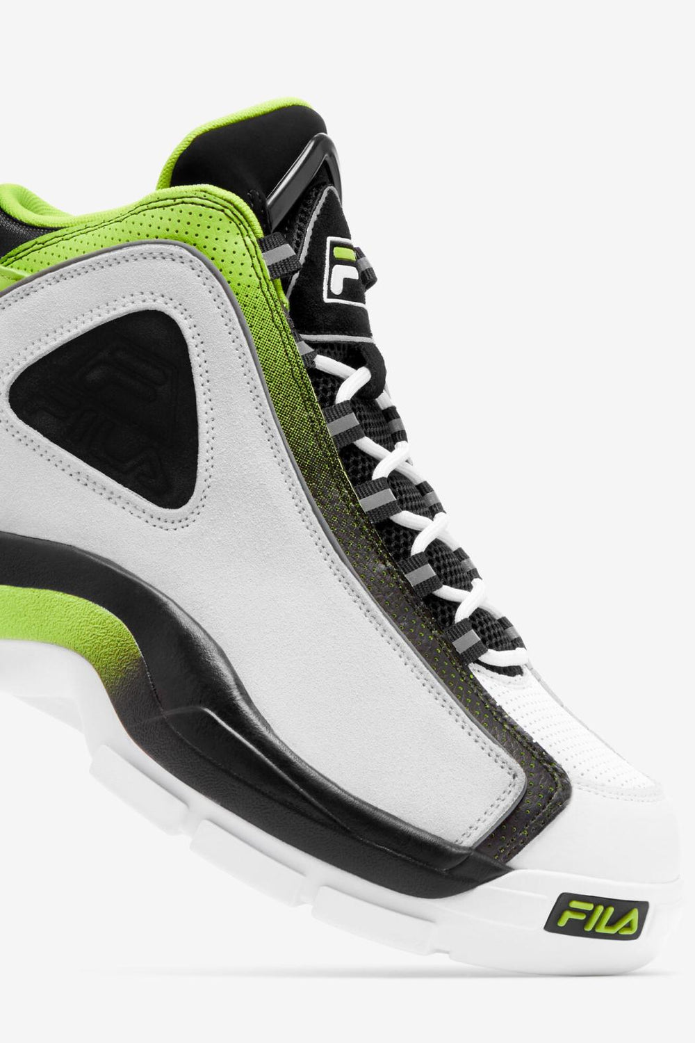 FILA Men's Grant Hill 2 116 WHITE / BLACK / ACID LIME | Men Sneakers &amp; Lifestyle