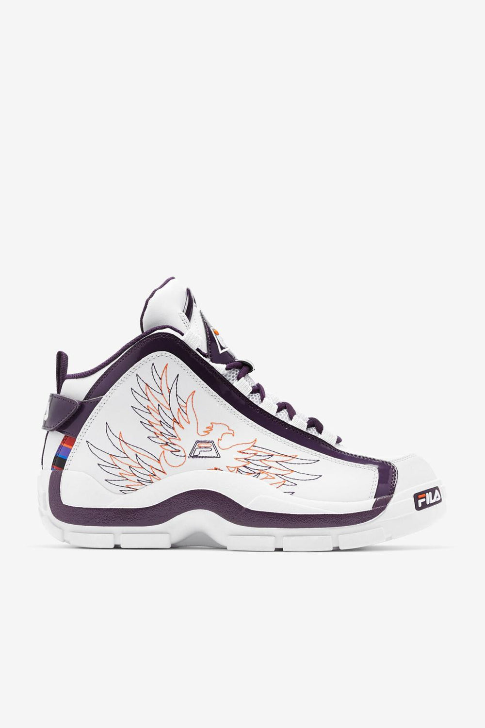 FILA Men's Grant Hill 2 History 133 WHITE / PURPLE PENNANT / VIBRANT ORANGE | Men Grant Hill