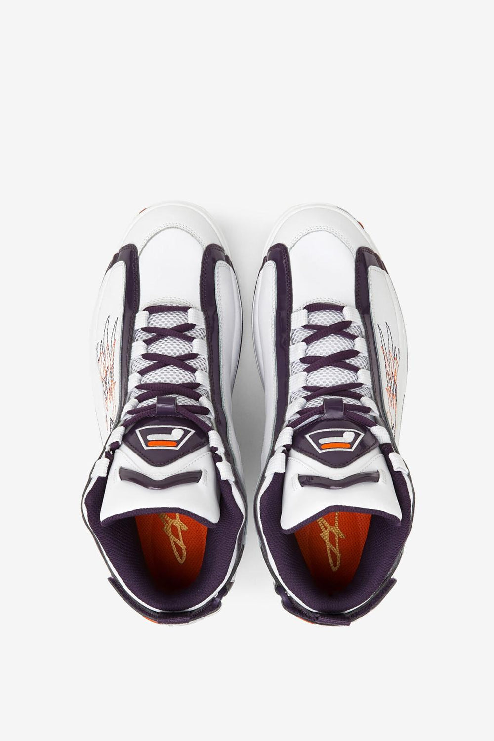 FILA Men's Grant Hill 2 History 133 WHITE / PURPLE PENNANT / VIBRANT ORANGE | Men Grant Hill
