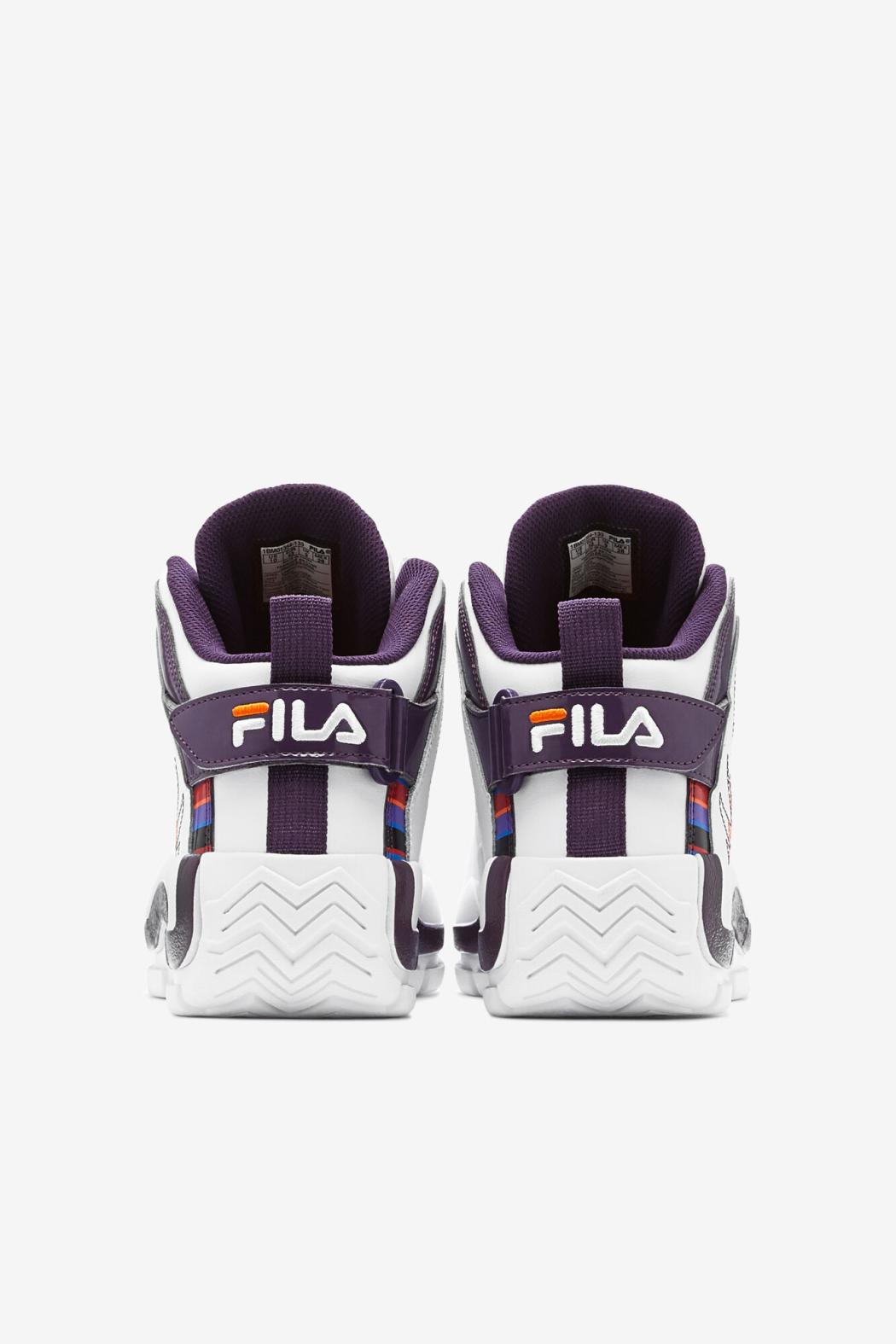 FILA Men's Grant Hill 2 History 133 WHITE / PURPLE PENNANT / VIBRANT ORANGE | Men Grant Hill