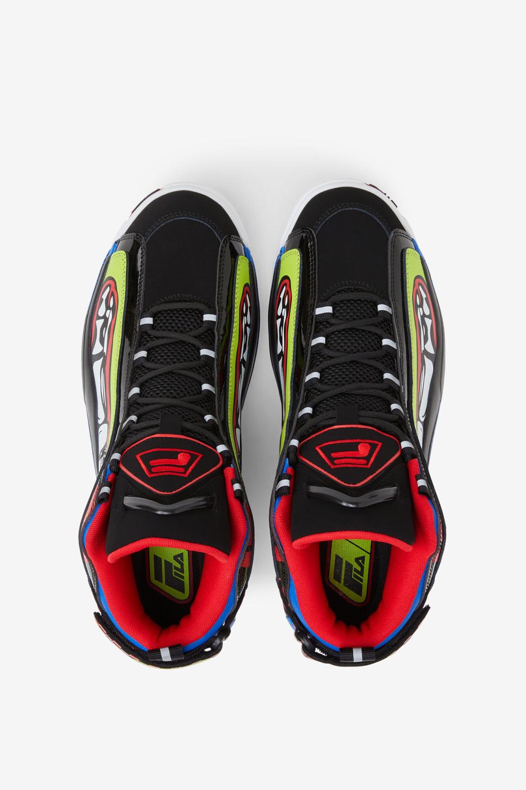 FILA Men's Grant Hill 2 Racing 048 BLACK / LIME PUNCH / PRINCE BLUE | Men Sneakers