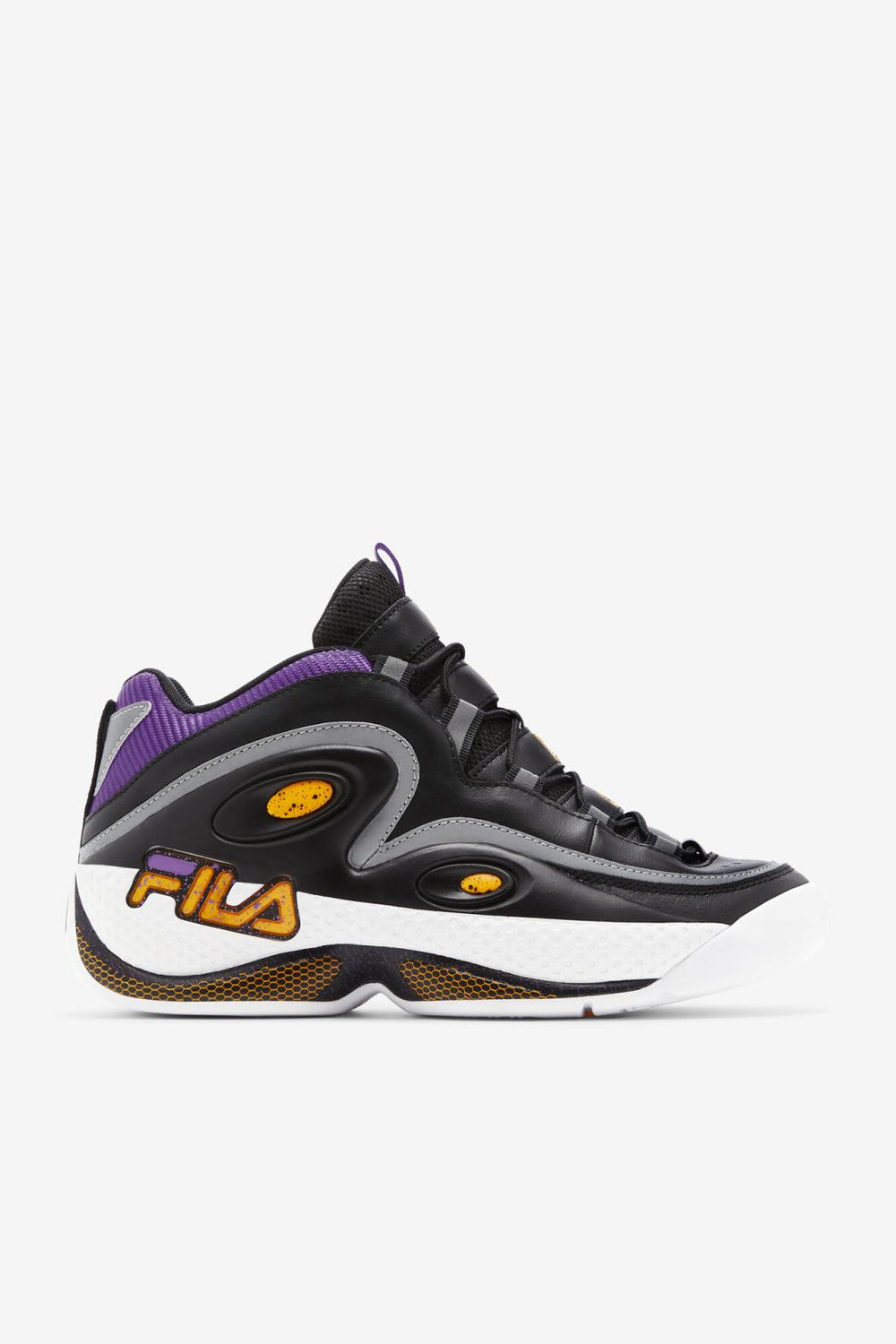 FILA Men's Grant Hill 3 043 BLACK / GOLD FUSION / ELECTRIC PURPLE | Men Grant Hill