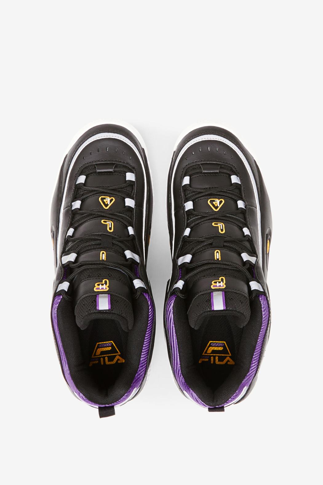 FILA Men's Grant Hill 3 043 BLACK / GOLD FUSION / ELECTRIC PURPLE | Men Grant Hill