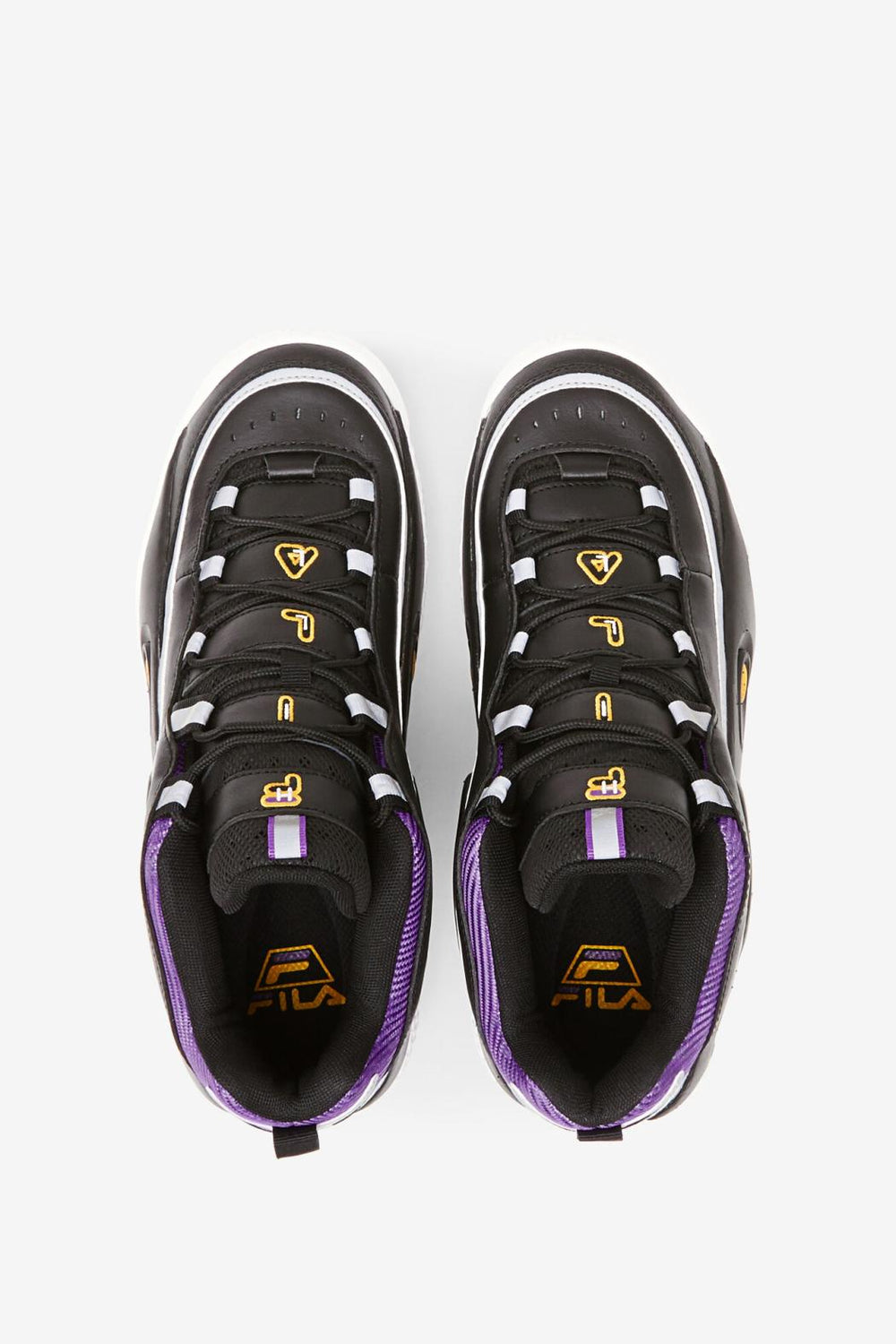 FILA Men's Grant Hill 3 043 BLACK / GOLD FUSION / ELECTRIC PURPLE | Men Grant Hill