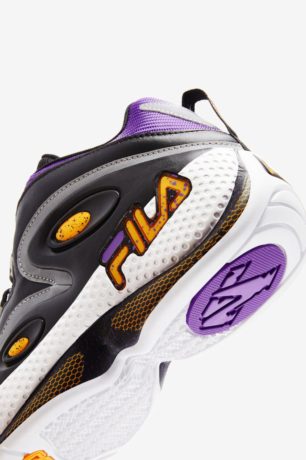 FILA Men's Grant Hill 3 043 BLACK / GOLD FUSION / ELECTRIC PURPLE | Men Grant Hill