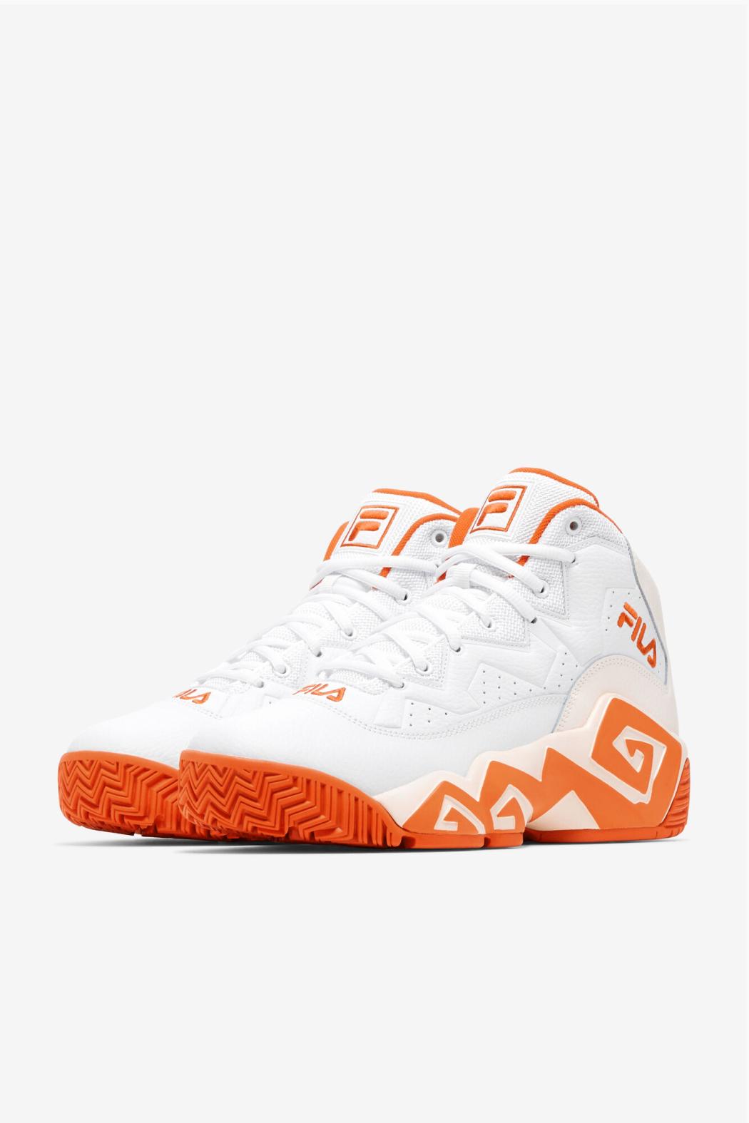 FILA Men's MB 128 WHITE / MANDARIN RED / GARDENIA | Men Sneakers &amp; Lifestyle