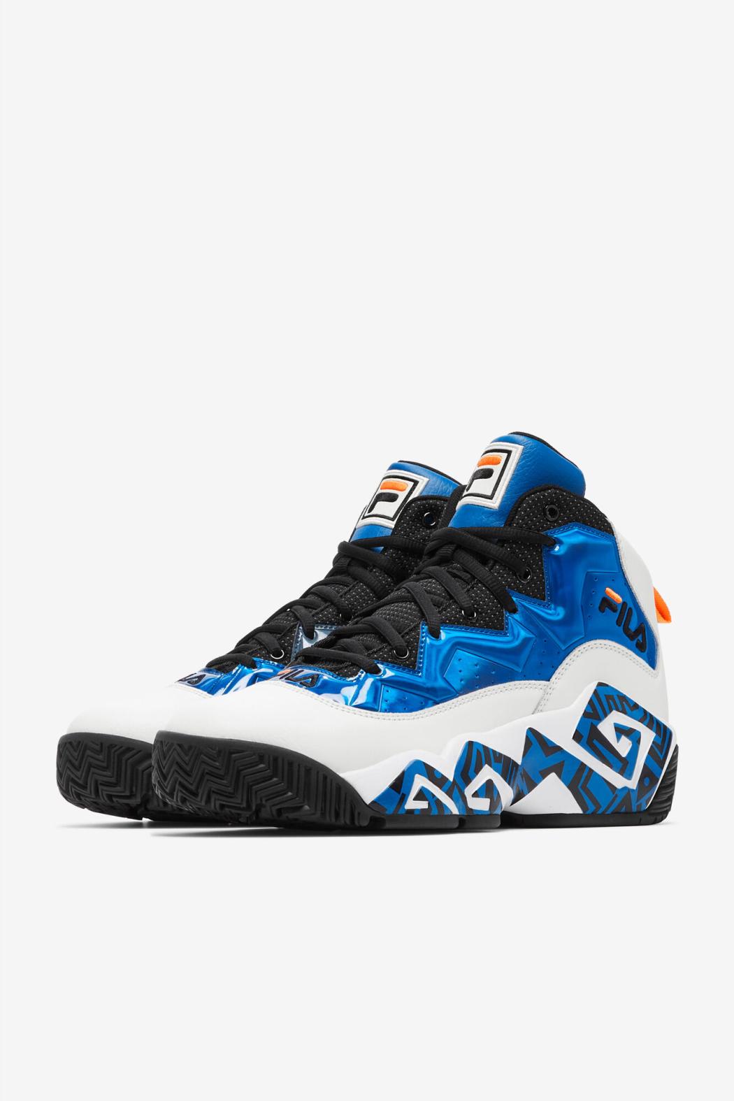 FILA Men's MB Night Walk 132 WHISPER WHITE / PRINCESS BLUE / VIBRANT ORANGE | Men Sneakers &amp; Lifestyle