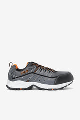 FILA Men's Memory All Terrain Peak Composite Toe Shoe 054 CASTLEROCK / BLACK / VIBRANT ORANGE | Men Composite Toe Shoes