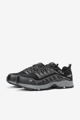 FILA Men's Memory All Terrain Peak Slip Resistant Steel Toe Shoe 010 BLACK / BLACK / METALLIC SILVER | Men Steel Toe Shoes