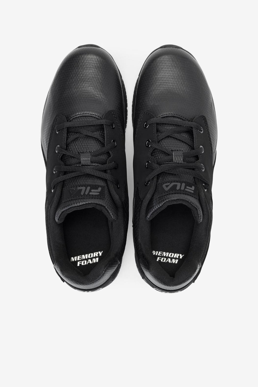 FILA Men's Memory Layers Slip Resistant Shoe 001 BLACK / BLACK / BLACK | Men Slip Resistant Shoes