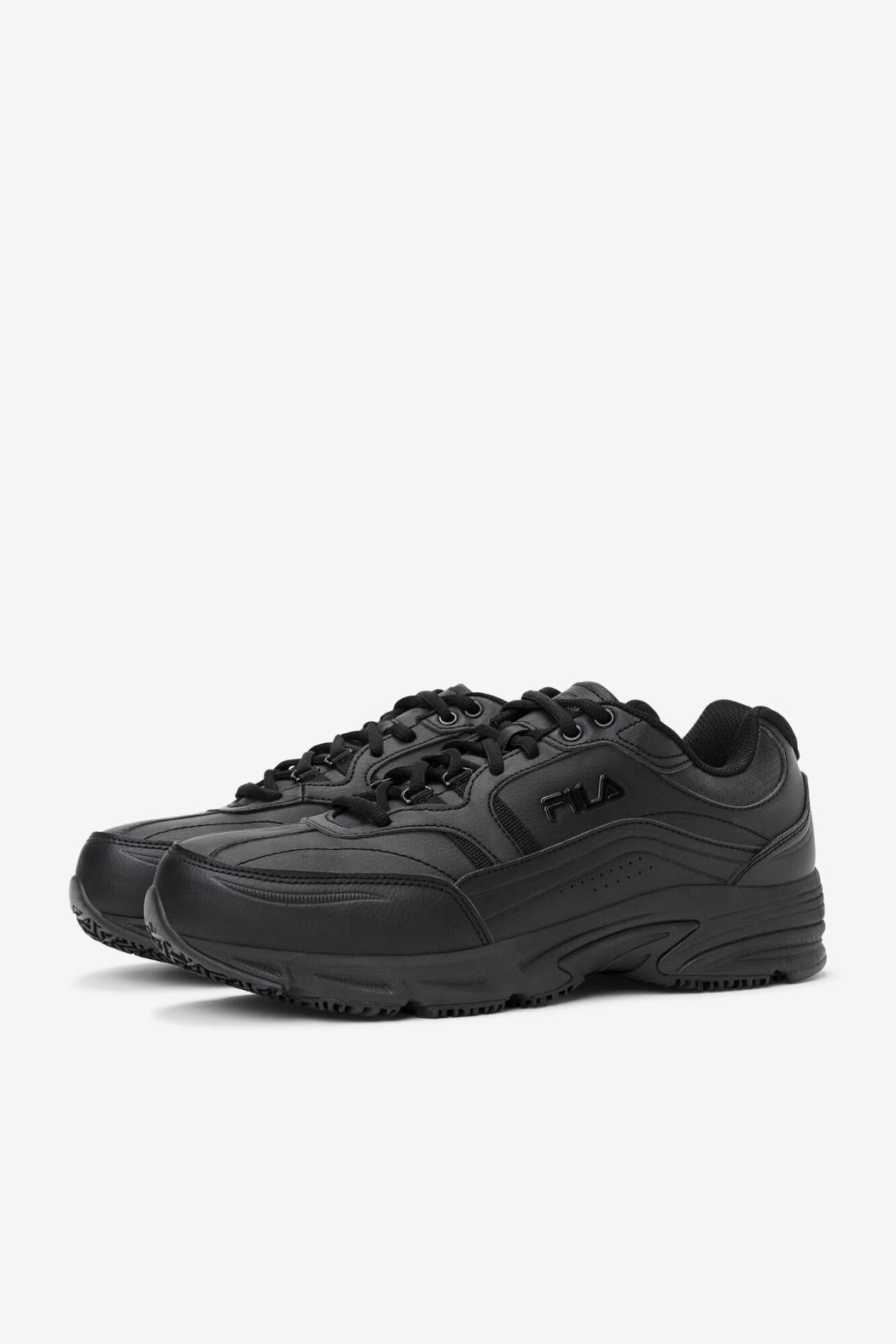 FILA Men's Memory Workshift Slip Resistant Steel Toe Shoe 001 BLACK / BLACK / BLACK | Men Steel Toe Shoes