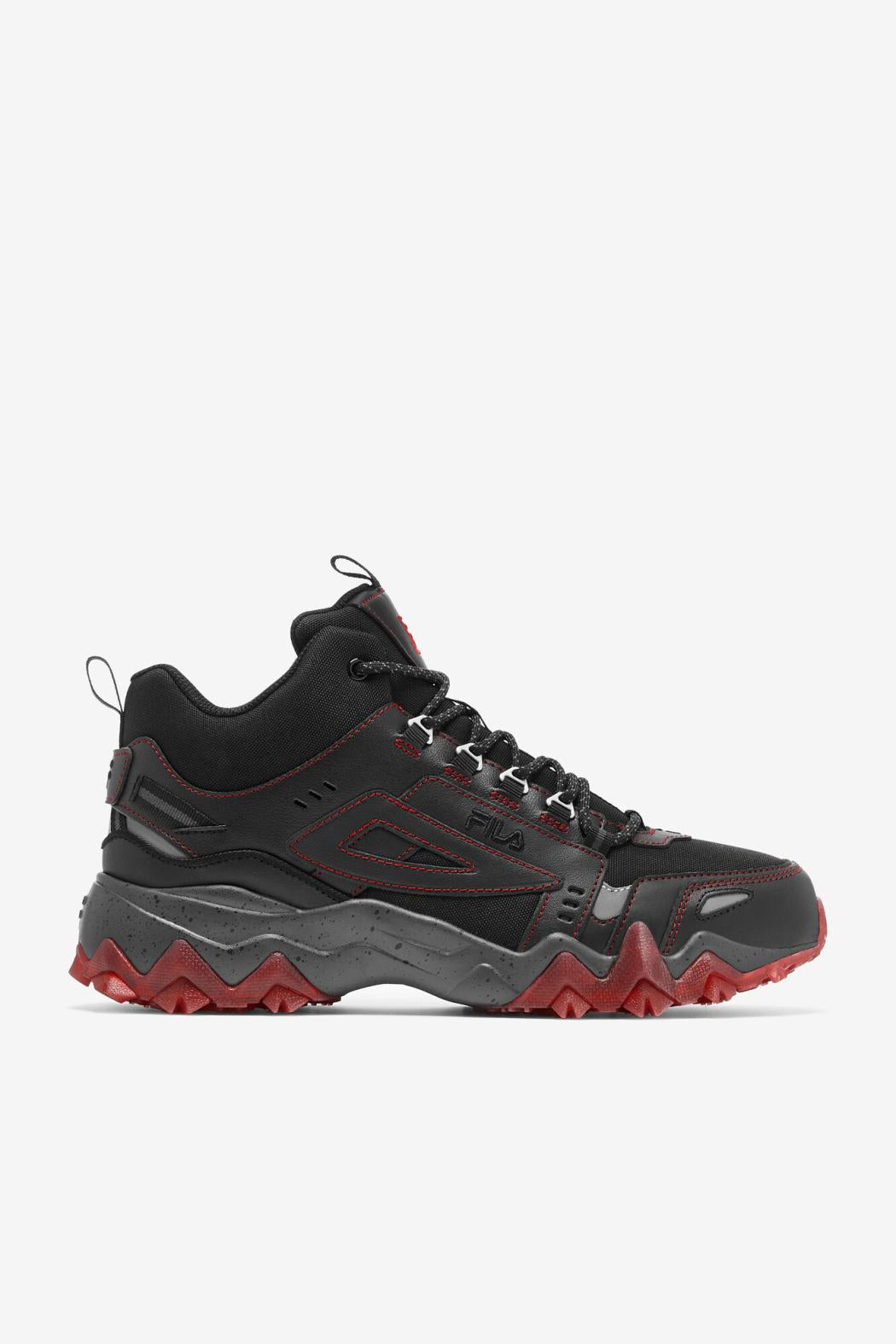 FILA Men's Oakmont Tr Mid 023 BLACK / BLACK / FILA RED | Men Boots