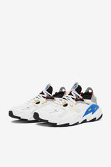 FILA Men's Ray Tacer Evo 2 117 WHITE / BLACK / ELECTRIC BLUE | Men Ray Tracer