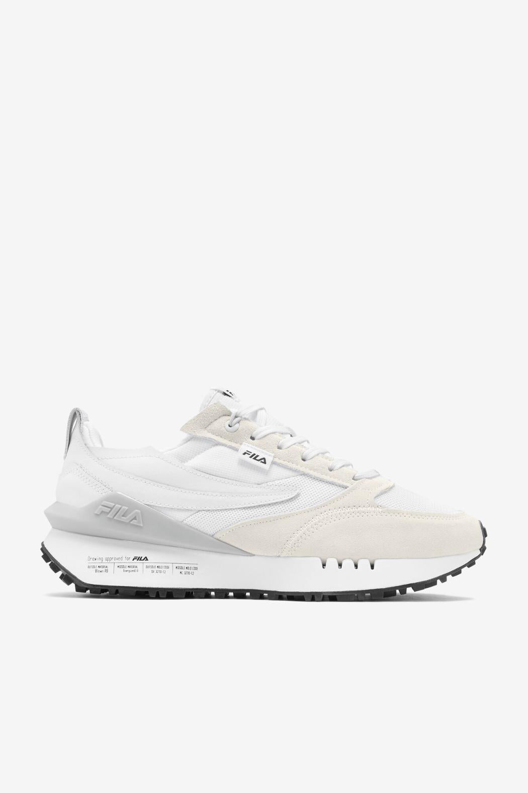 FILA Men's Renno N-Generation Patched 101 WHITE / WHITE / GLACIER GRAY | Men Renno