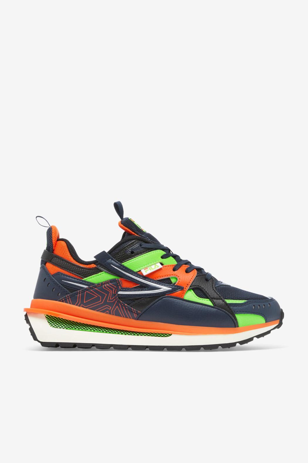 FILA Men's Sandenal 440 DRESS BLUE / RED ORANGE / GREEN GECKO | Men Sneakers &amp; Lifestyle