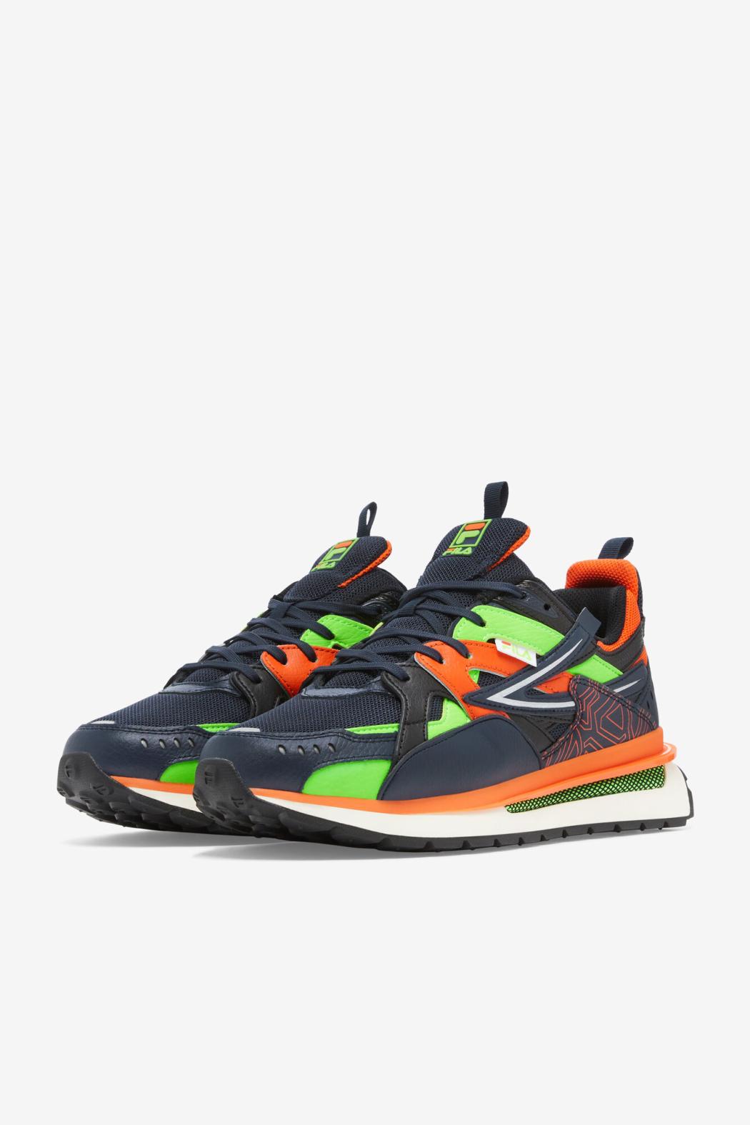 FILA Men's Sandenal 440 DRESS BLUE / RED ORANGE / GREEN GECKO | Men Sneakers &amp; Lifestyle