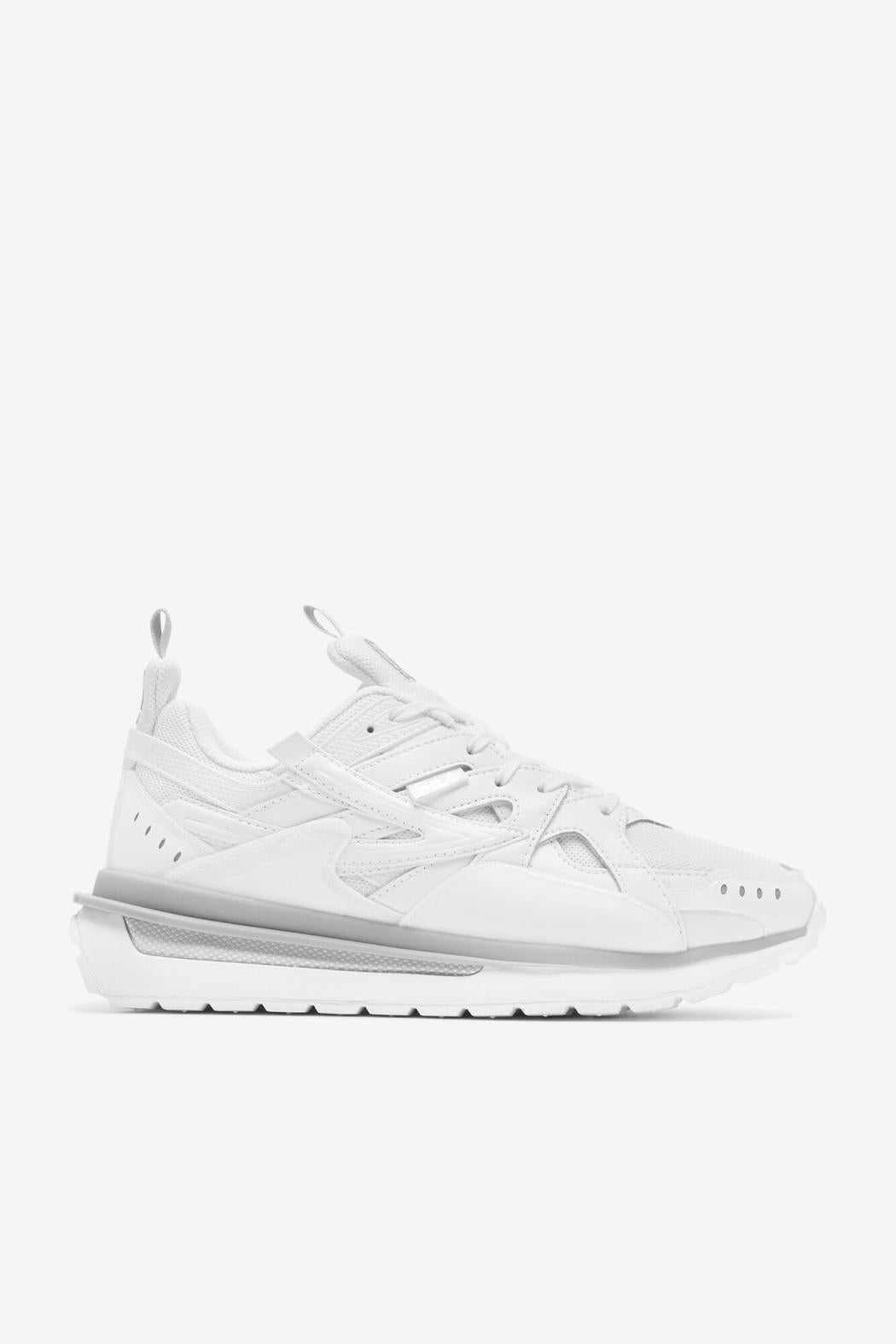 FILA Men's Sandenal Patched 101 WHITE / WHITE / GLACIER GRAY | Men Sneakers &amp; Lifestyle
