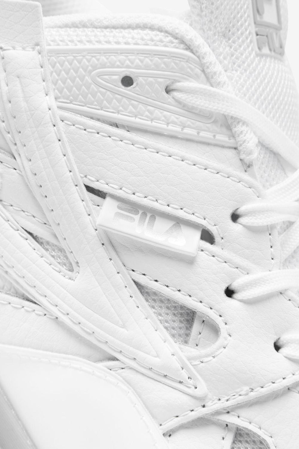 FILA Men's Sandenal Patched 101 WHITE / WHITE / GLACIER GRAY | Men Sneakers &amp; Lifestyle