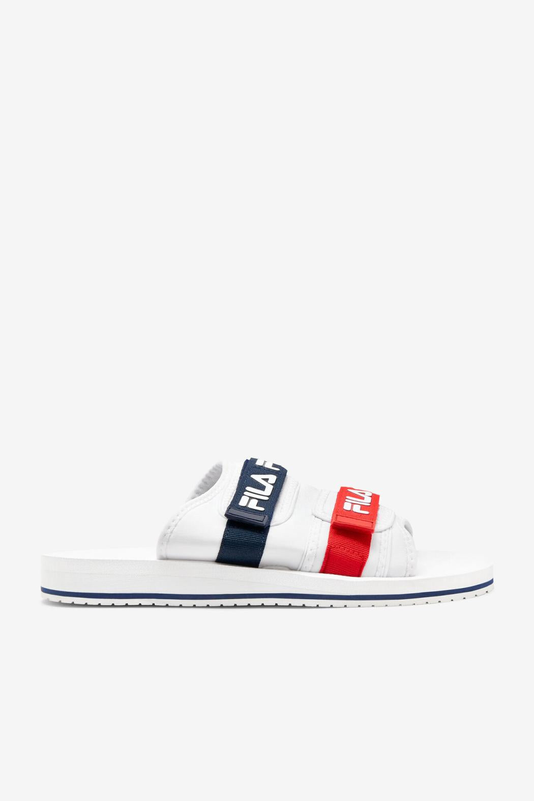 FILA Men's Utility Silde 125 WHITE / NAVY / RED | Men Sandals &amp; Slides