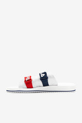 FILA Men's Utility Silde 125 WHITE / NAVY / RED | Men Sandals &amp; Slides