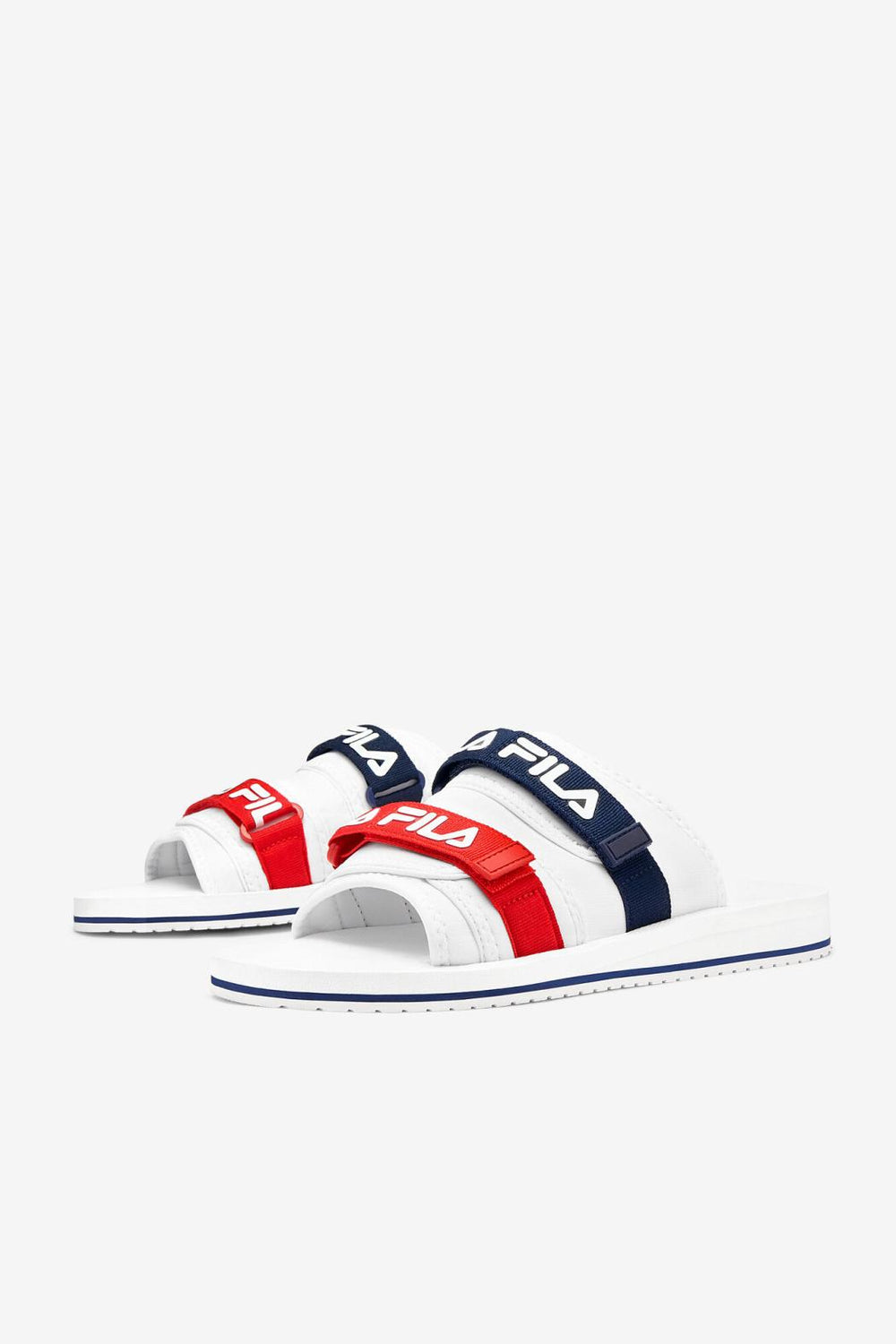 FILA Men's Utility Silde 125 WHITE / NAVY / RED | Men Sandals &amp; Slides