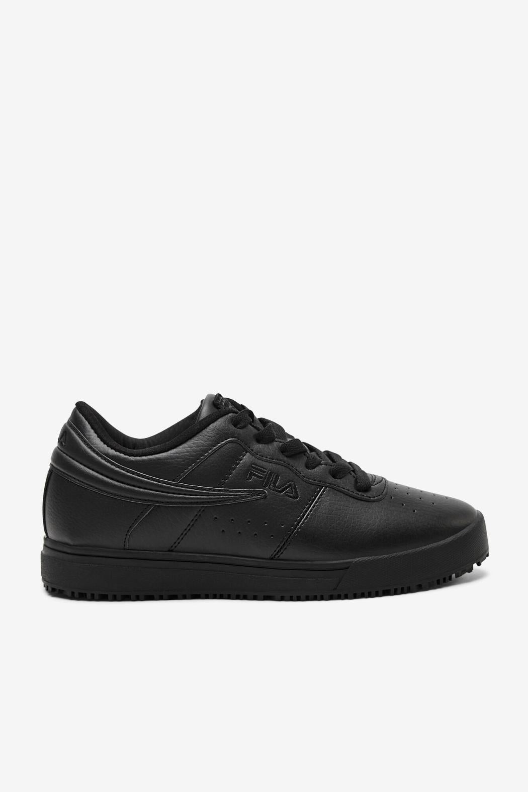 FILA Men's Vulc 13 Low Slip Resistant 001 BLACK / BLACK / BLACK | Men Slip Resistant Shoes