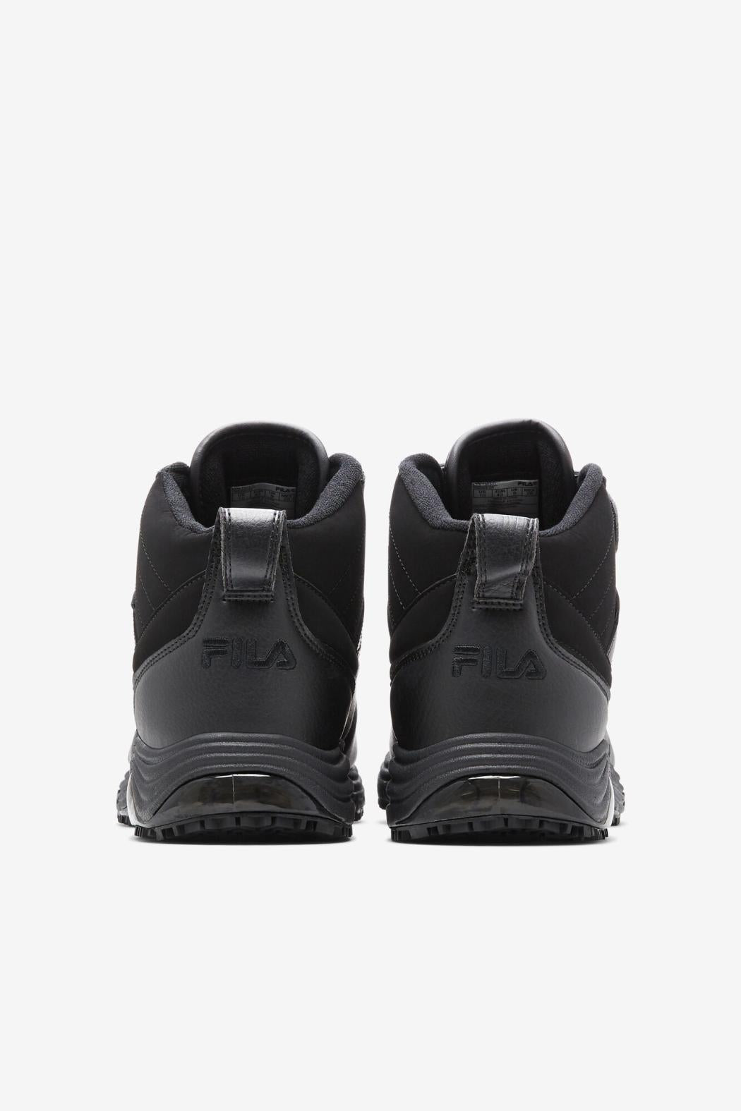 FILA Men's Weathertech LT Slip Resistant 004 BLACK / DARK SILVER / BLACK | Men Slip Resistant Shoes