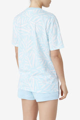 FILA Michelle Tee 443 CRYSTAL BLUE / TOFU | Women Tops &amp; T-Shirts