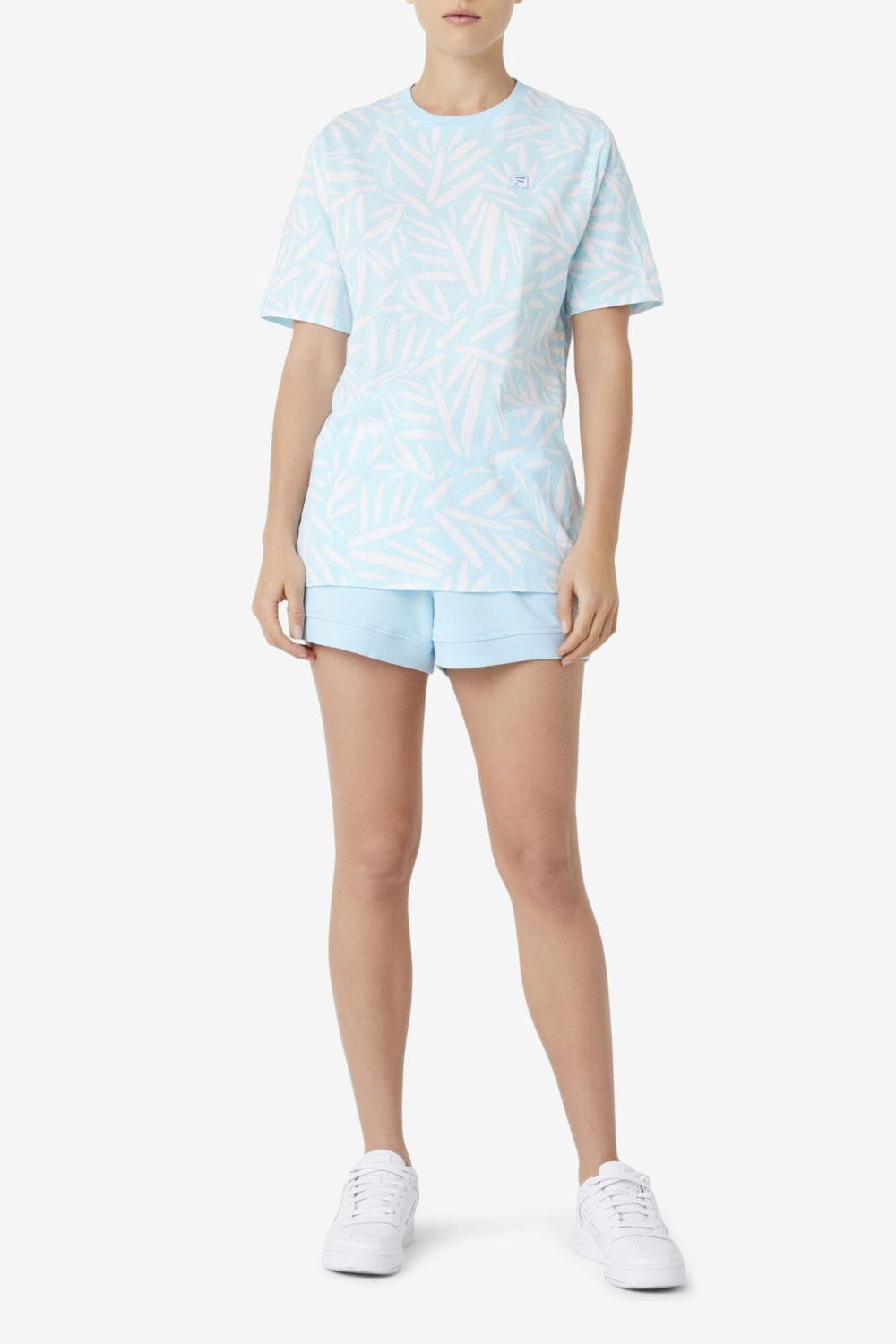 FILA Michelle Tee 443 CRYSTAL BLUE / TOFU | Women Tops &amp; T-Shirts