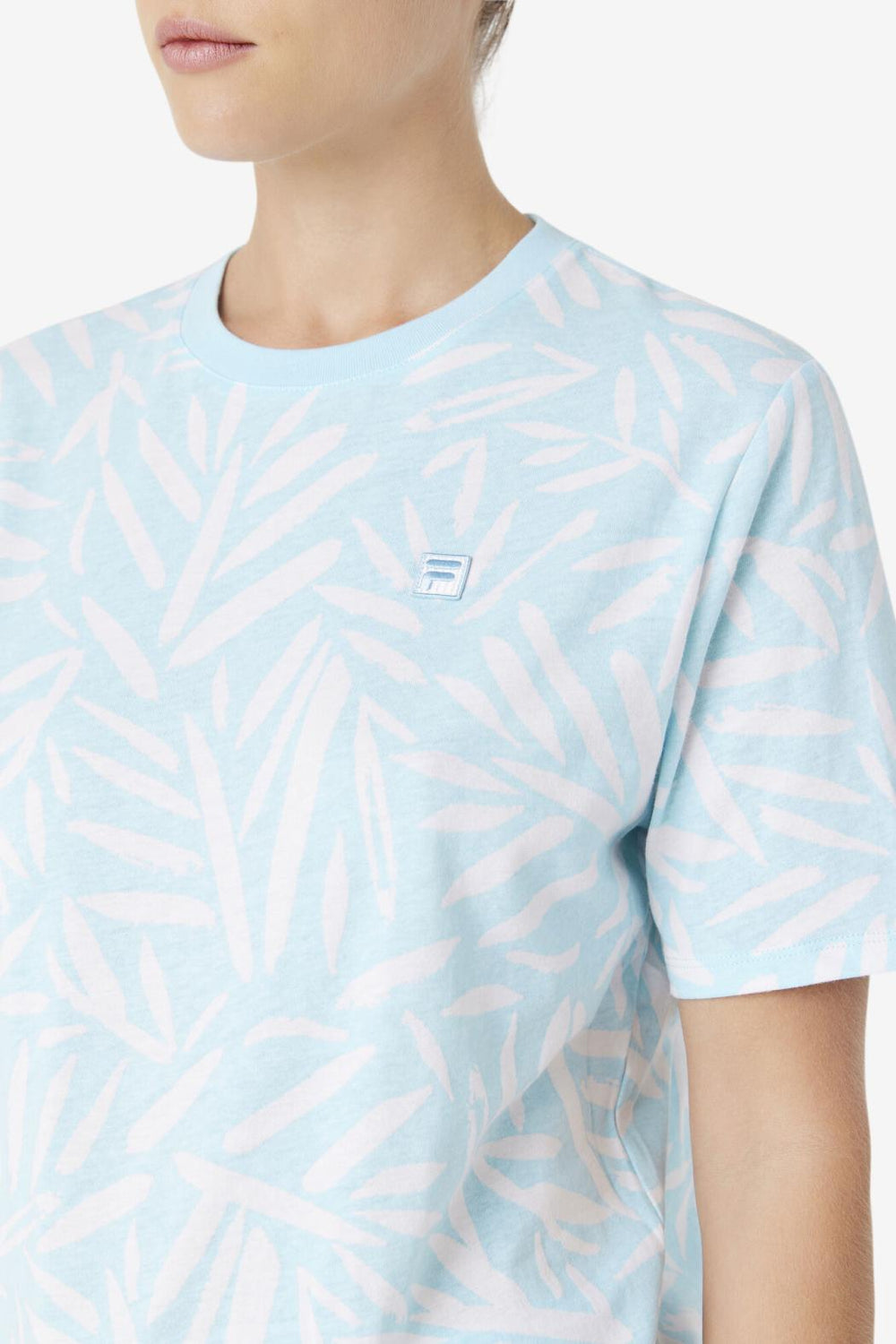 FILA Michelle Tee 443 CRYSTAL BLUE / TOFU | Women Tops &amp; T-Shirts