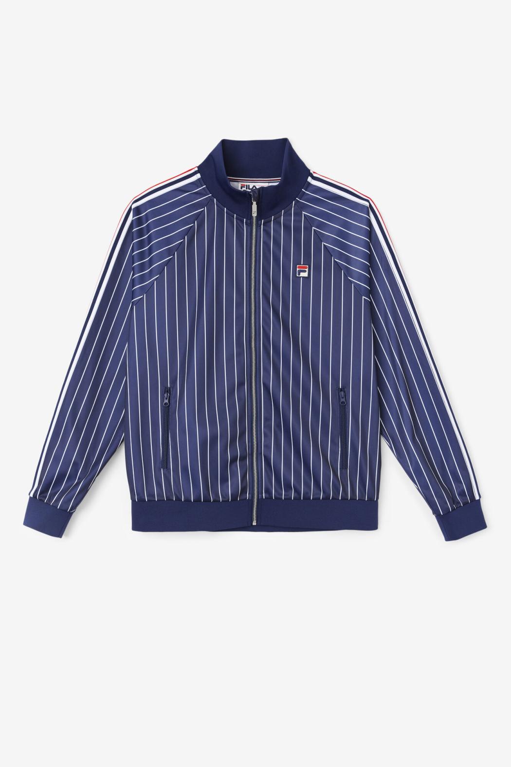 FILA Mitch Track Jacket 410 PEACOAT / WHITE | Men Sweatsuits &amp; Tracksuits