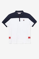 FILA Mivvi Polo 100 WHITE / NAVY / RED | Men Polo &amp; Rugby Shirts