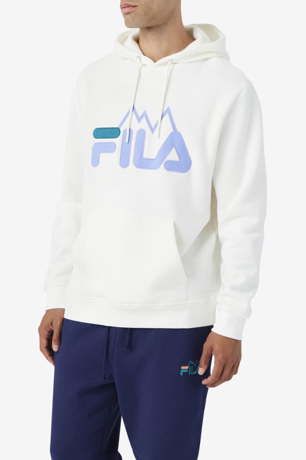 FILA Nan Hoodie 172 EGRET / JACARANDA / DEEP LAKE | Men Sweatshirts &amp; Hoodies