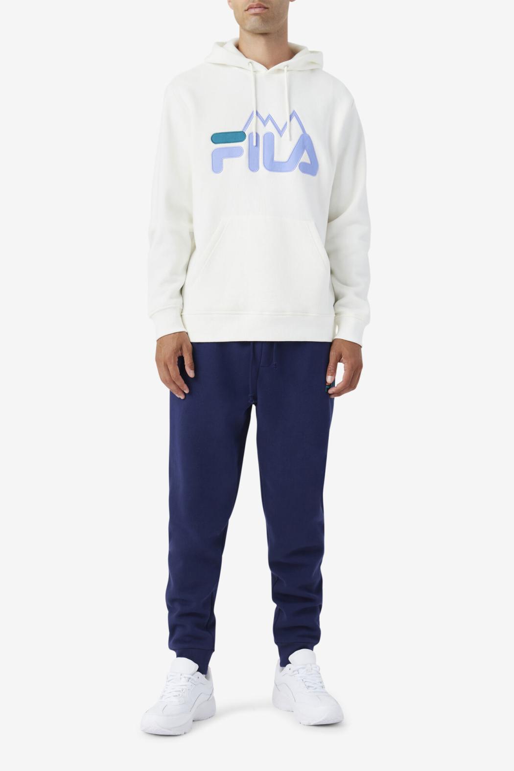 FILA Nan Hoodie 172 EGRET / JACARANDA / DEEP LAKE | Men Sweatshirts &amp; Hoodies