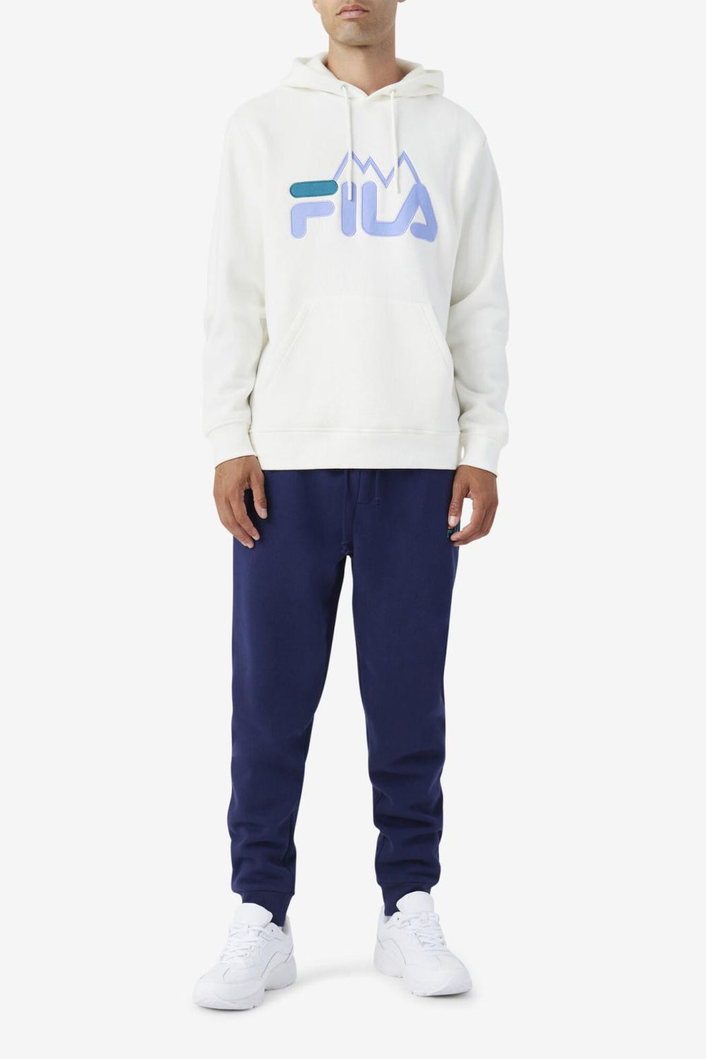FILA Nan Hoodie 172 EGRET / JACARANDA / DEEP LAKE | Men Sweatshirts &amp; Hoodies
