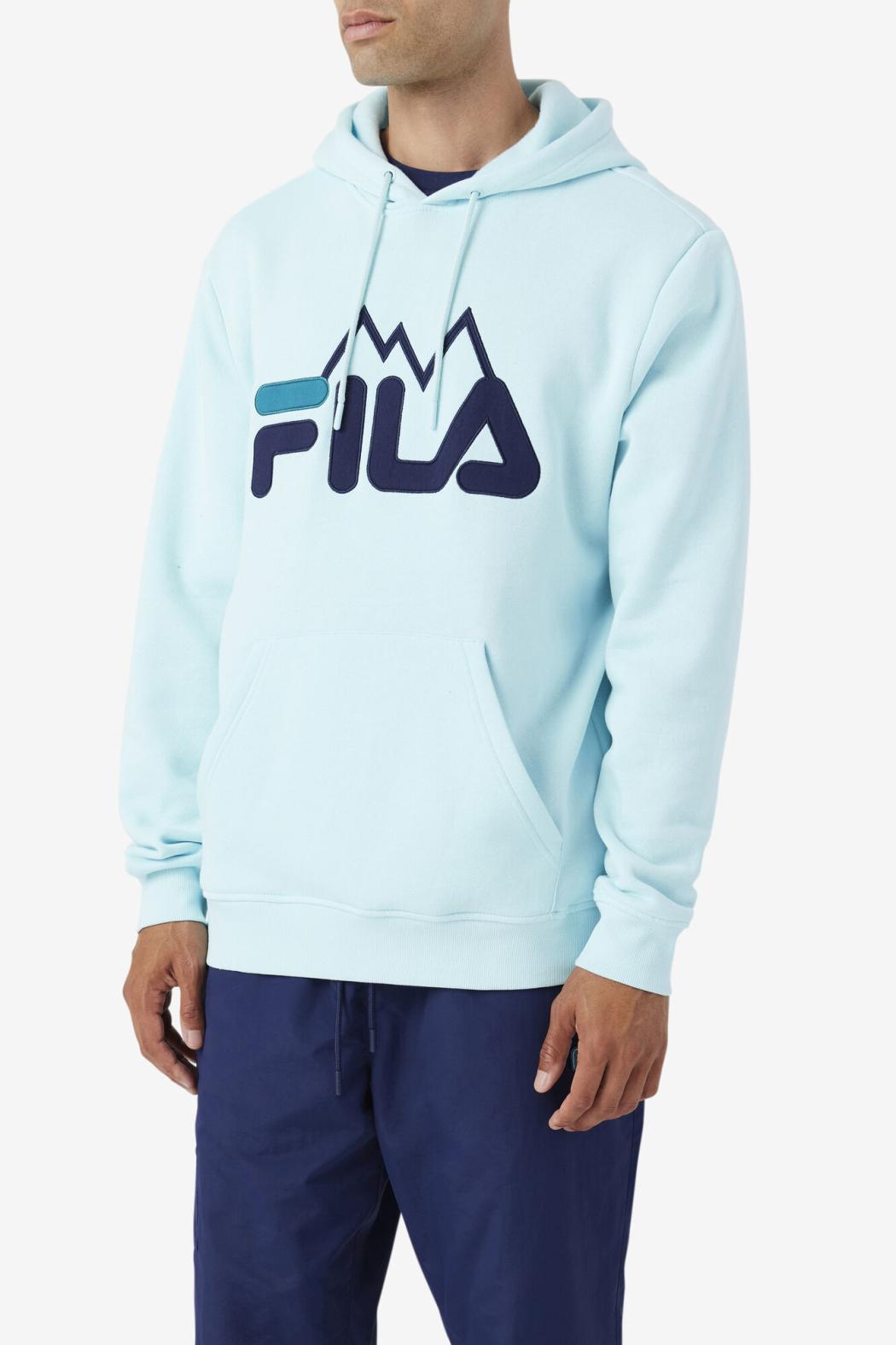 FILA Nan Hoodie 438 ICED AQUA / FILA NAVY / DEEP LAKE | Men Sweatshirts &amp; Hoodies