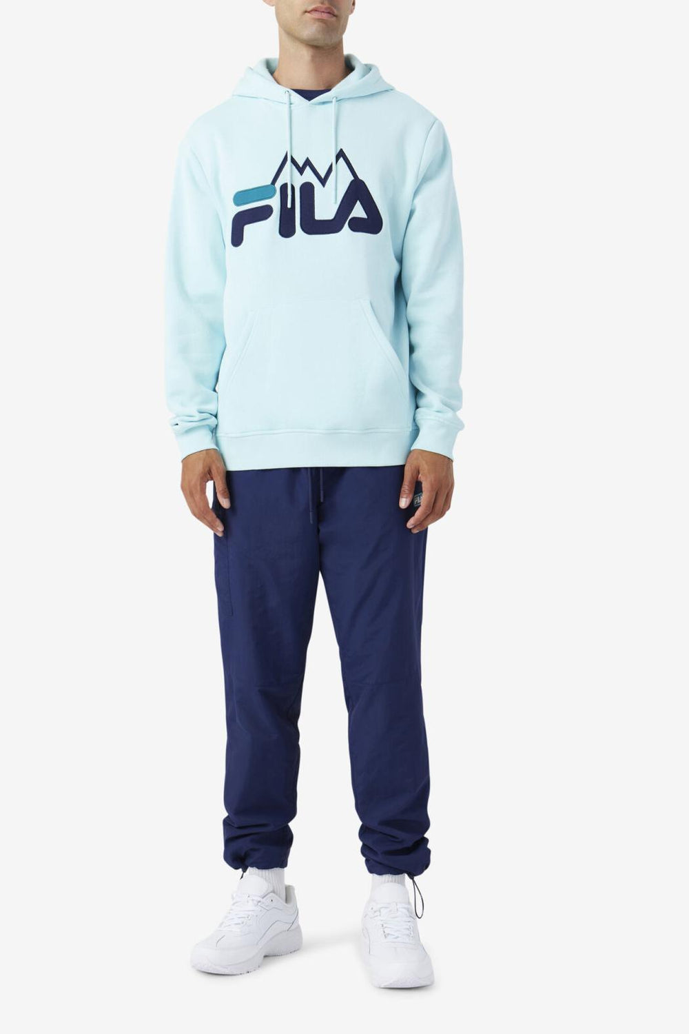 FILA Nan Hoodie 438 ICED AQUA / FILA NAVY / DEEP LAKE | Men Sweatshirts &amp; Hoodies