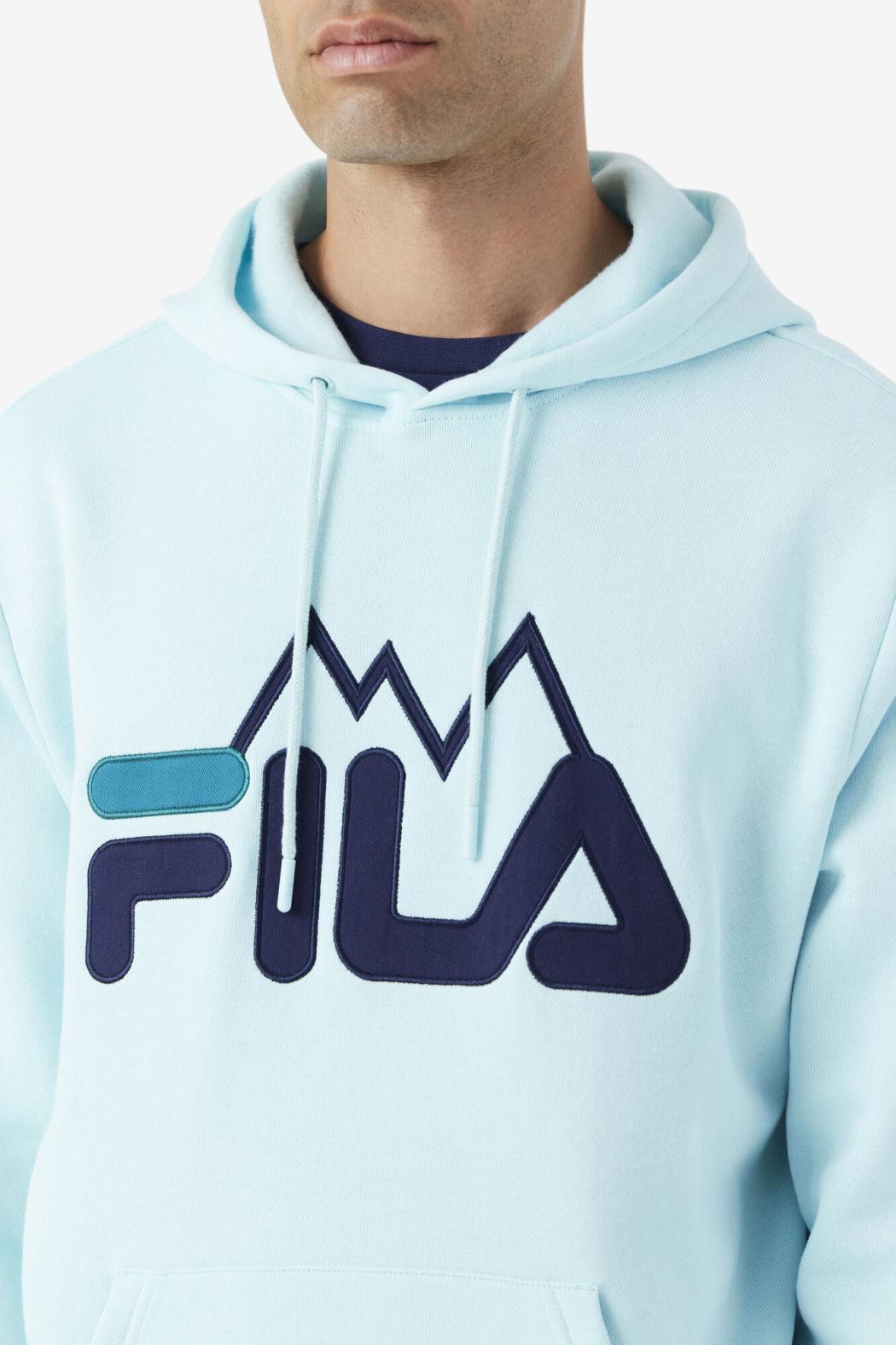FILA Nan Hoodie 438 ICED AQUA / FILA NAVY / DEEP LAKE | Men Sweatshirts &amp; Hoodies